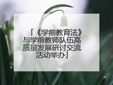 《学前教育法》与学前教师队伍高质量发展研讨交流活动举办
