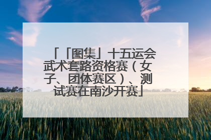 「图集」十五运会武术套路资格赛（女子、团体赛区）、测试赛在南沙开赛