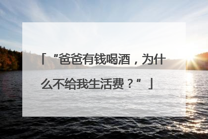 “爸爸有钱喝酒，为什么不给我生活费？”