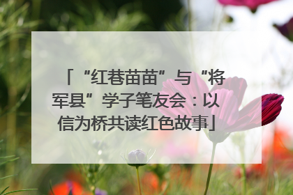 “红巷苗苗”与“将军县”学子笔友会：以信为桥共读红色故事