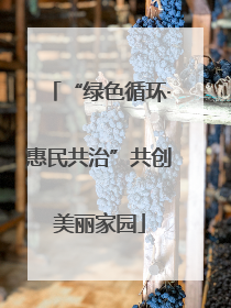 “绿色循环·惠民共治”共创美丽家园