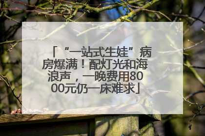 “一站式生娃”病房爆满！配灯光和海浪声，一晚费用8000元仍一床难求