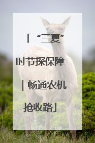 “三夏”时节探保障｜畅通农机抢收路