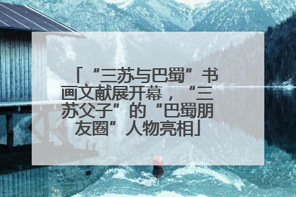 “三苏与巴蜀”书画文献展开幕，“三苏父子”的“巴蜀朋友圈”人物亮相