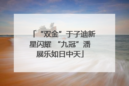 “双金”于子迪新星闪耀 “九冠”潘展乐如日中天