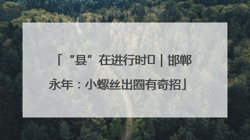 “县”在进行时⑬｜邯郸永年：小螺丝出圈有奇招