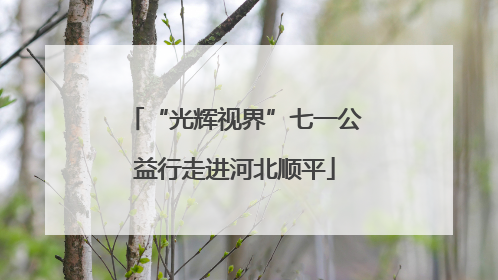 “光辉视界”七一公益行走进河北顺平