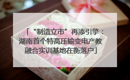 “制造立市”再添引擎：湖南首个特高压输变电产教融合实训基地在衡落户
