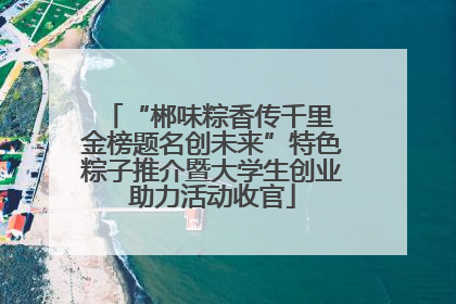 “郴味粽香传千里 金榜题名创未来”特色粽子推介暨大学生创业助力活动收官