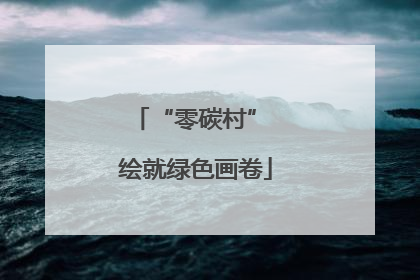 “零碳村” 绘就绿色画卷