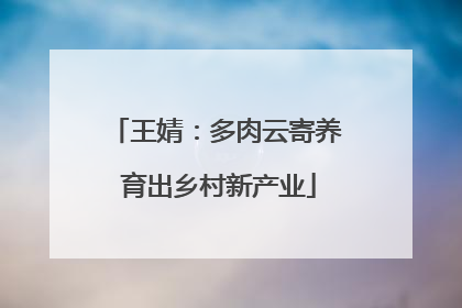 王婧：多肉云寄养 育出乡村新产业
