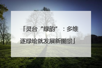 灵台“绿韵”：多维逐绿绘就发展新图景