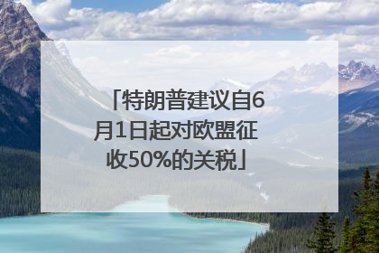 特朗普建议自6月1日起对欧盟征收50%的关税