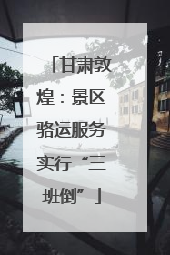 甘肃敦煌：景区骆运服务实行“三班倒”