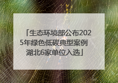 生态环境部公布2025年绿色低碳典型案例 湖北6家单位入选