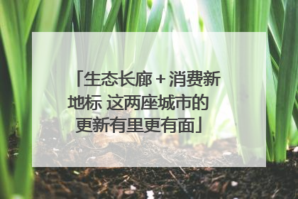 生态长廊＋消费新地标 这两座城市的更新有里更有面