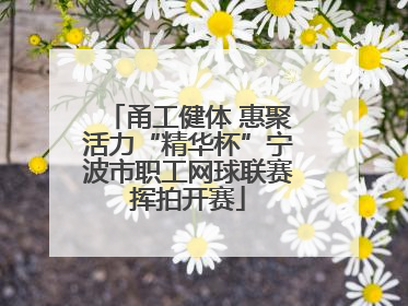 甬工健体 惠聚活力“精华杯”宁波市职工网球联赛挥拍开赛