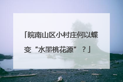 皖南山区小村庄何以蝶变“水墨桃花源”？