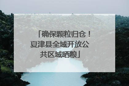 确保颗粒归仓！夏津县全域开放公共区域晒粮