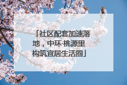 社区配套加速落地，中环·桃源里构筑宜居生活圈