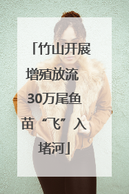 竹山开展增殖放流 30万尾鱼苗“飞”入堵河