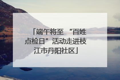 端午将至 “百姓点检日”活动走进枝江市丹阳社区