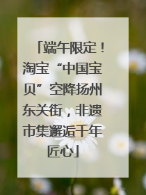 端午限定！淘宝“中国宝贝”空降扬州东关街，非遗市集邂逅千年匠心