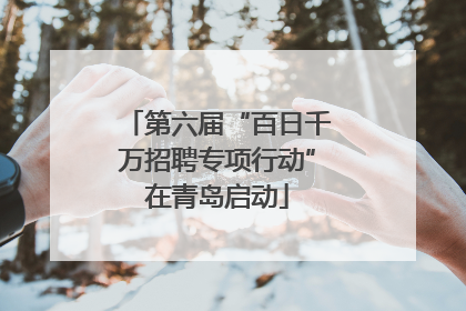 第六届“百日千万招聘专项行动”在青岛启动