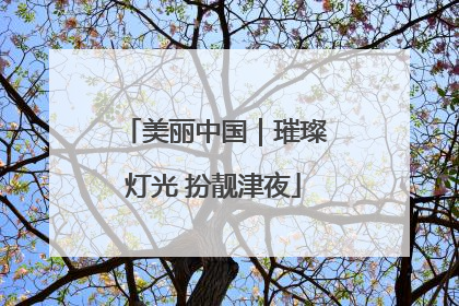 美丽中国｜璀璨灯光 扮靓津夜