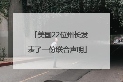 美国22位州长发表了一份联合声明