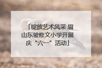 绽放艺术风采 眉山东坡修文小学开展庆“六一”活动