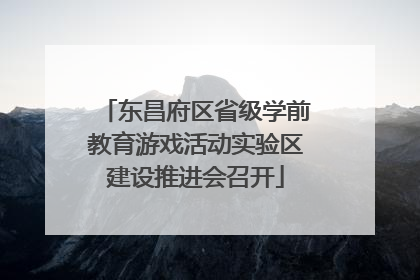 东昌府区省级学前教育游戏活动实验区建设推进会召开