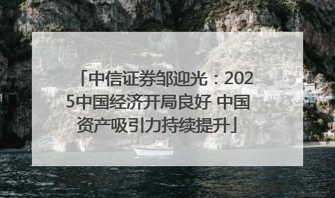 中信证券邹迎光：2025中国经济开局良好 中国资产吸引力持续提升