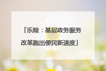 乐陵：基层政务服务改革跑出便民新速度
