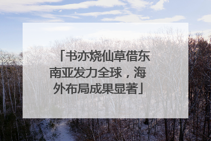 书亦烧仙草借东南亚发力全球，海外布局成果显著