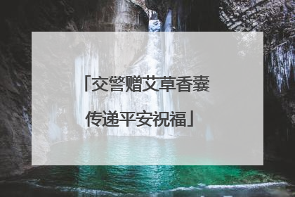 交警赠艾草香囊 传递平安祝福