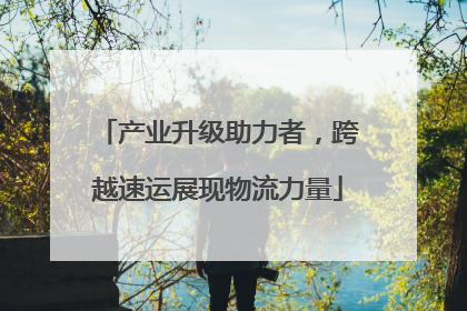 产业升级助力者，跨越速运展现物流力量