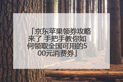 京东苹果领券攻略来了 手把手教你如何领取全国可用的500元消费券