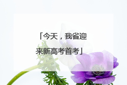 今天，我省迎来新高考首考