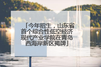 今年招生，山东省首个综合性低空经济现代产业学院在青岛西海岸新区揭牌