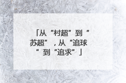 从“村超”到“苏超”，从“追球”到“追求”