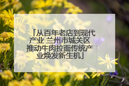 从百年老店到现代产业 兰州市城关区推动牛肉拉面传统产业焕发新生机