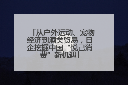 从户外运动、宠物经济到酒类贸易，日企挖掘中国“悦己消费”新机遇