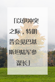 以伊冲突之际，特朗普会见巴基斯坦陆军参谋长