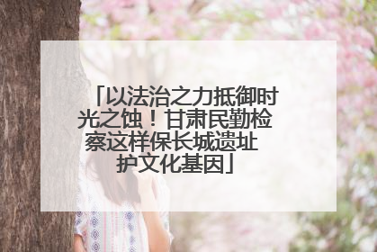 以法治之力抵御时光之蚀！甘肃民勤检察这样保长城遗址 护文化基因