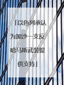 以色列承认为加沙一支反哈马斯武装提供支持