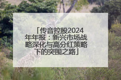 传音控股2024年年报：新兴市场战略深化与高分红策略下的突围之路