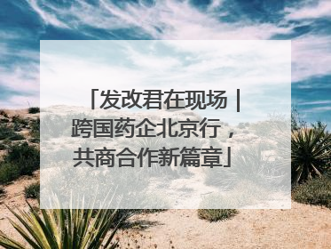发改君在现场｜跨国药企北京行，共商合作新篇章