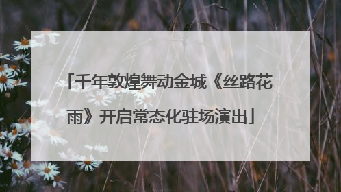 千年敦煌舞动金城《丝路花雨》开启常态化驻场演出