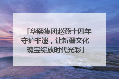 华熙集团赵燕十四年守护非遗，让新疆文化瑰宝绽放时代光彩